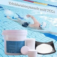 Trab tal-granuli tal-pillola ta '90% TCCA 200g użat għat-tneħħija tal-alka u l-fungi tad-diżinfezzjoni tat-trattament tal-ilma