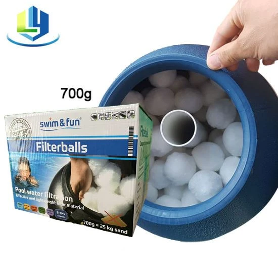 Fornitur Fiber Ball Swimming Pool Iffiltra Media 700g Ippakkjar Kaxxa tal-Kulur