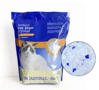 Assorbiment mingħajr trab Mgħaġġel 1.8 kg Fabbrika Provvista Diretta Bejgħ bl-ingrossa Ta 'kwalità għolja Ramel tas-silika Tindif Blue Crystal Silika Mifrex tal-qtates