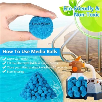 Polimer Pool Filter Balls Blue Fibalon Blue Pool Filter Balls