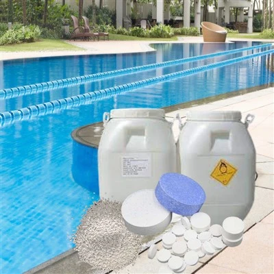 Swimming Pool Disinfettant Klorin Trichloroisocyanuric Aċidu Tindif Kimiċi Trab Pilloli Granulari TCCA 90%